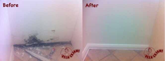 Ella-lujah! Wall and skirting board repairs and decoration.